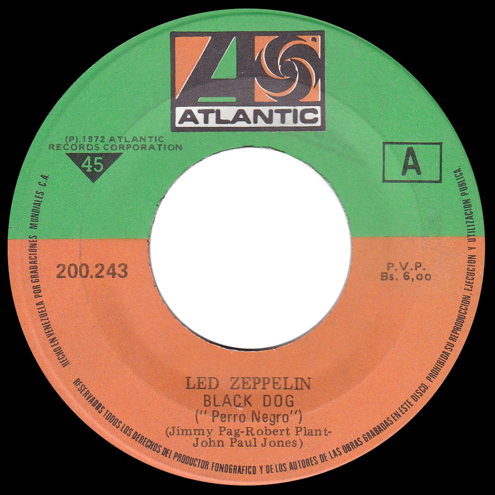 Single <br>Venezuela (200.243) <br>Black Dog / Rock and Roll