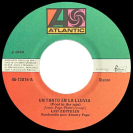 Single <br>Ecuador (45-73015) <br>Fool In The Rain / Hot Dog (#2)