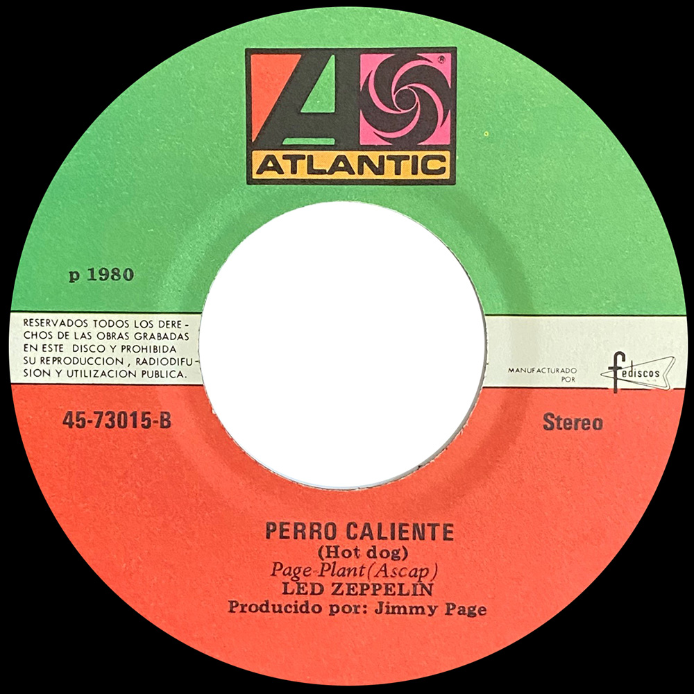 Single <br>Ecuador (45-73015) <br>Fool In The Rain / Hot Dog (#2) - Image 2