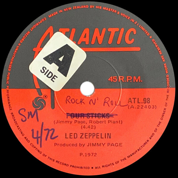 Single <br>New Zealand (ATL.98) <br>Rock and Roll / Four Sticks (#2)
