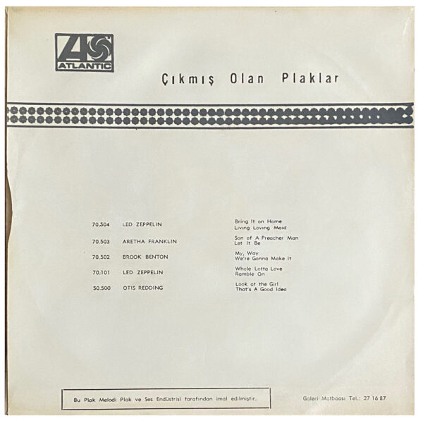 Single <br>Turkey (71505) <br>Immigrant Song / Hey, Hey, What Can I Do (#2) - Image 2