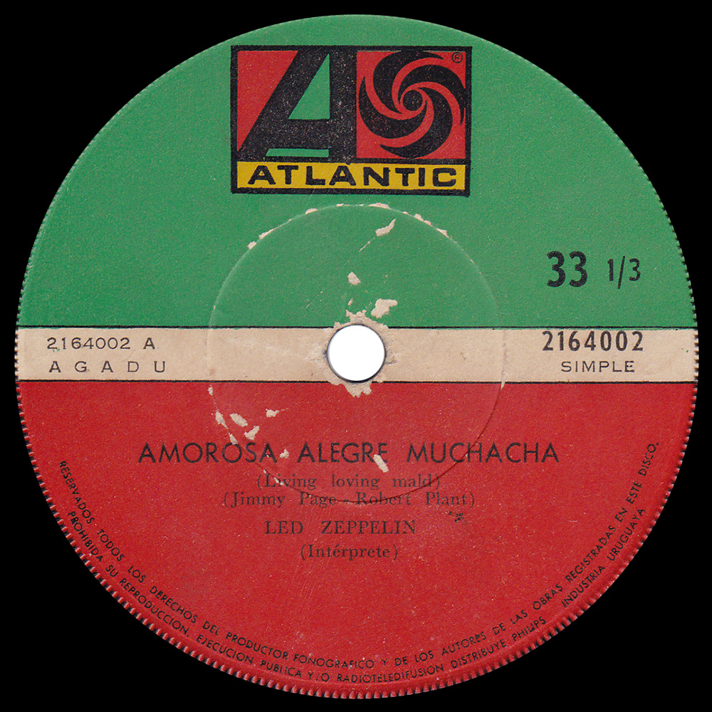 Single <br>Uruguay (2164002) <br>Living Loving Maid / Whole Lotta Love (#3)