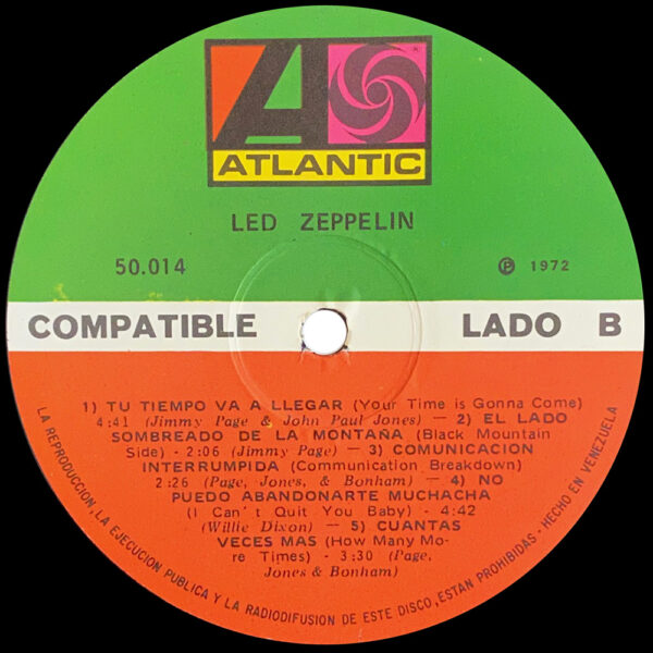 LP <br>Led Zeppelin <br>Venezuela (50.014) - Image 4