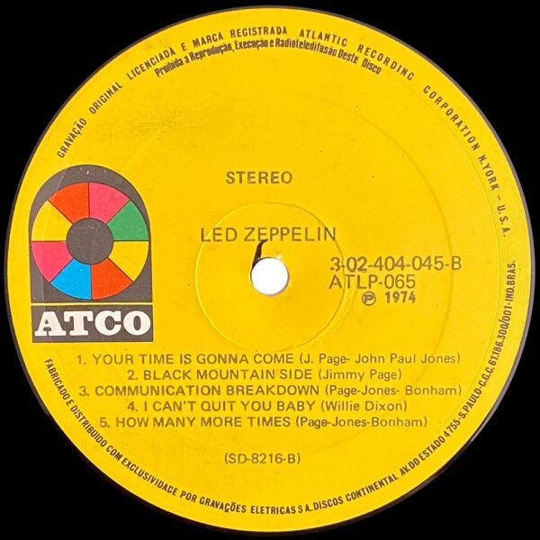 LP <br>Led Zeppelin <br>Brazil (3-02-404-045) #1 - Image 4