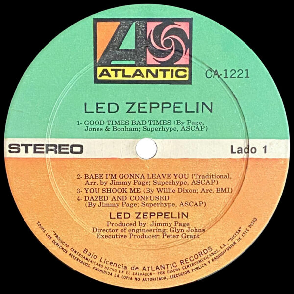 LP <br>Led Zeppelin <br>El Salvador (CA-1221) #1 - Image 3