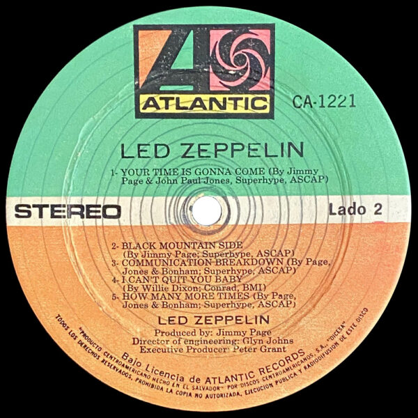 LP <br>Led Zeppelin <br>El Salvador (CA-1221) #1 - Image 4