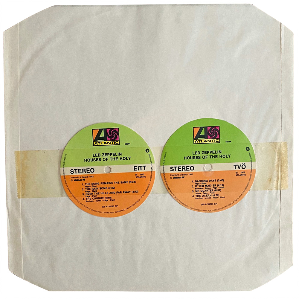 LP <br>Houses of the Holy <br>Iceland (50014) Test Pressing - Image 2