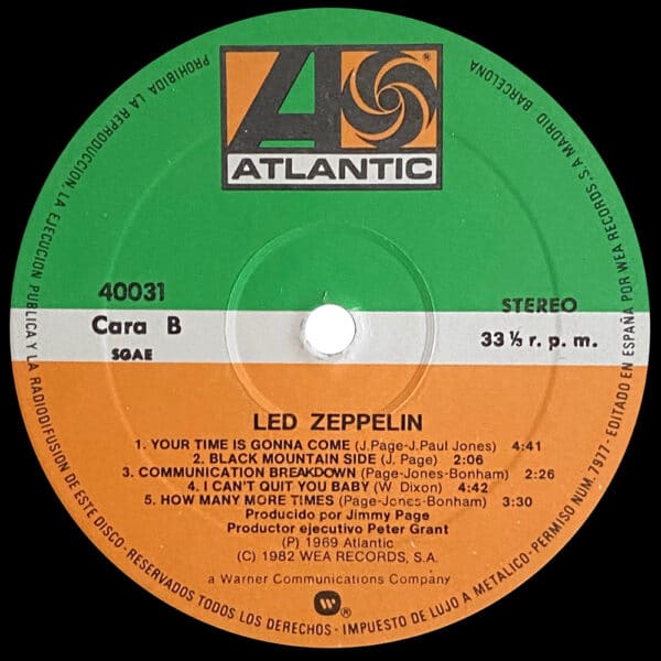 LP <br>Led Zeppelin <br>Spain (40031) - Image 4