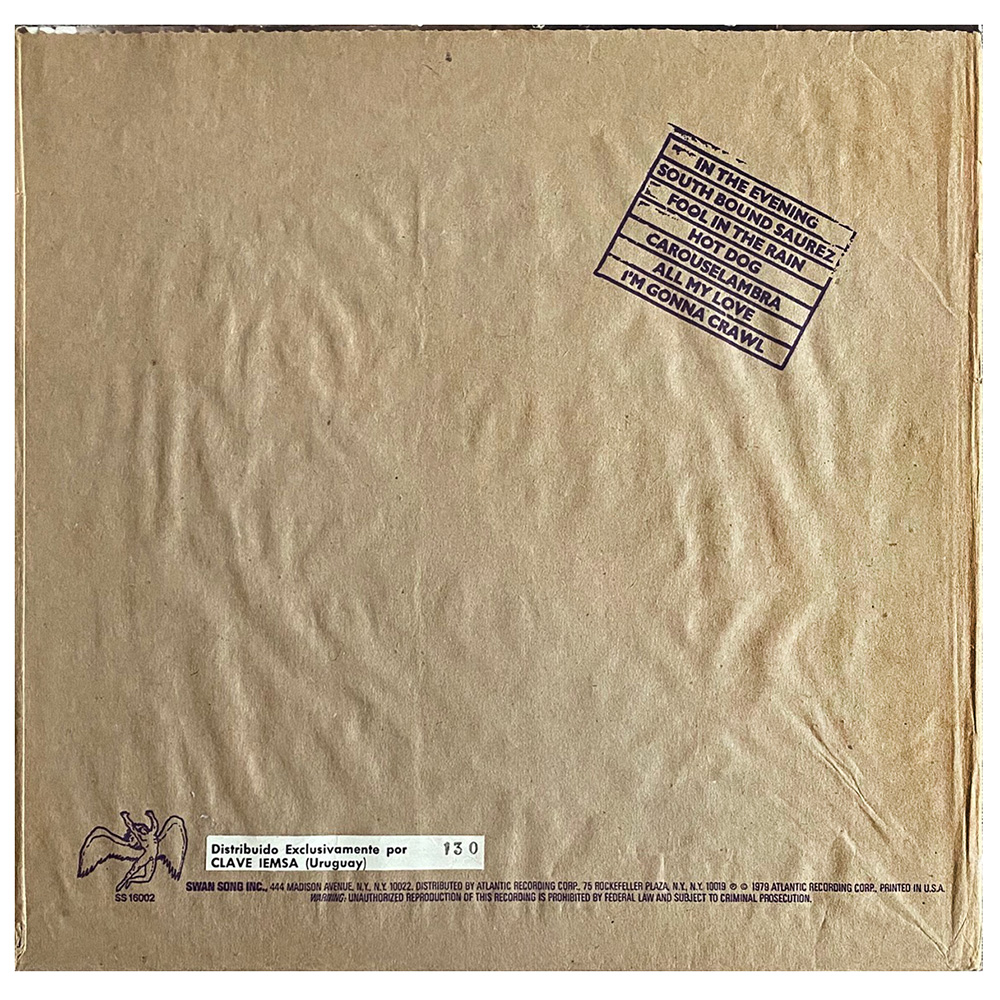 LP <br>In Through the Out Door <br>Uruguay (140003) Promo #1 - Image 2