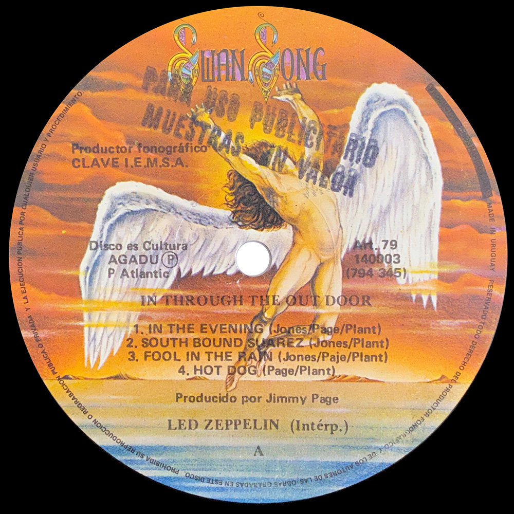 LP <br>In Through the Out Door <br>Uruguay (140003) Promo #1 - Image 6