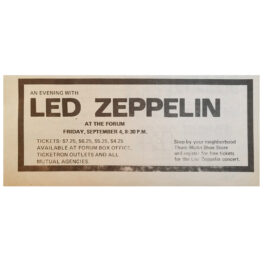 Concert Advertisement <br>1970.09.04 <br>Los Angeles, CA (Ad)