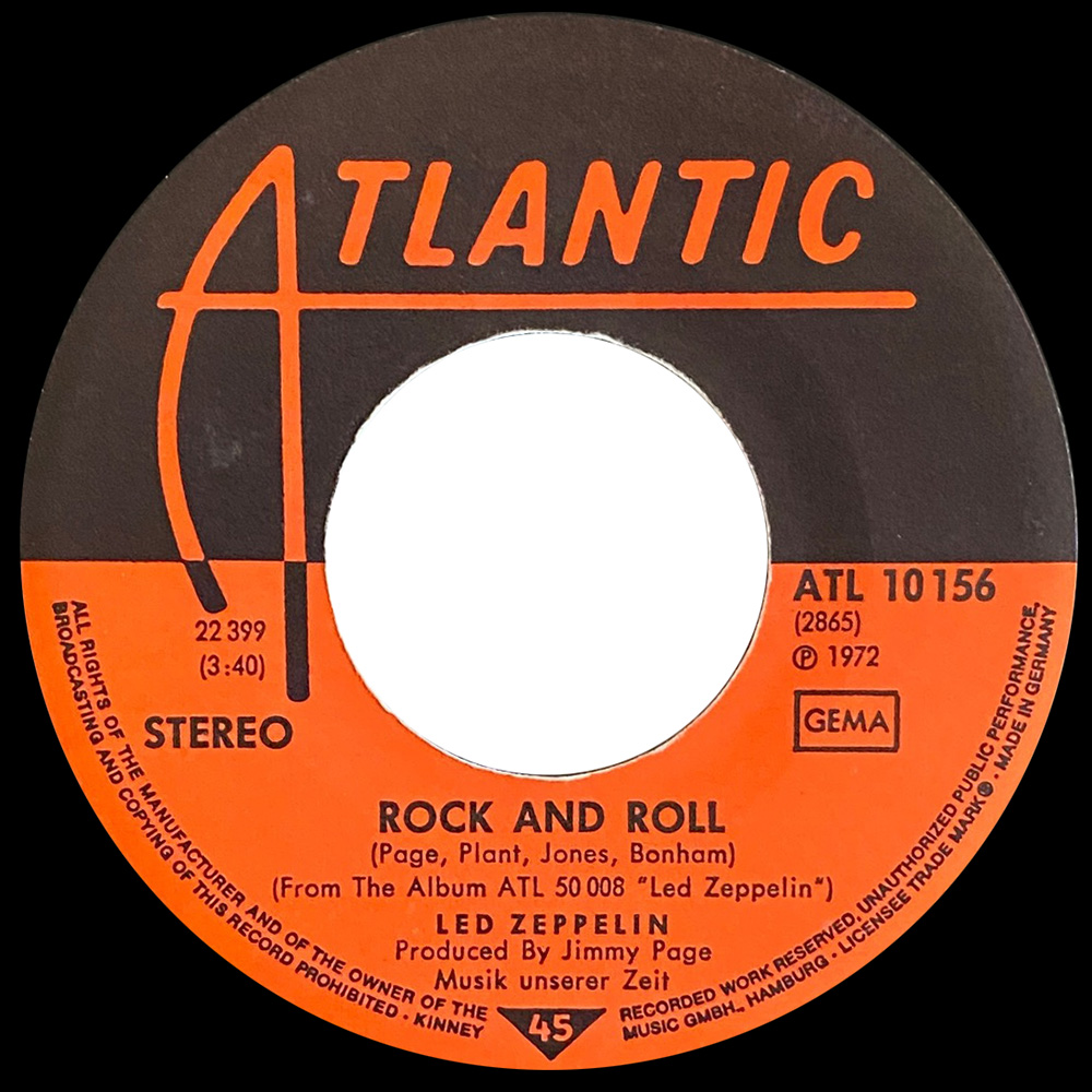 Single <br>Germany (ATL 10156) <br>Rock and Roll / Four Sticks (#4) - Image 3