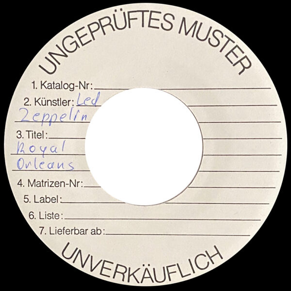 Single <br>Germany (SSK 19407) <br>Candy Store Rock / Royal Orleans (Test Pressing #2) - Image 4