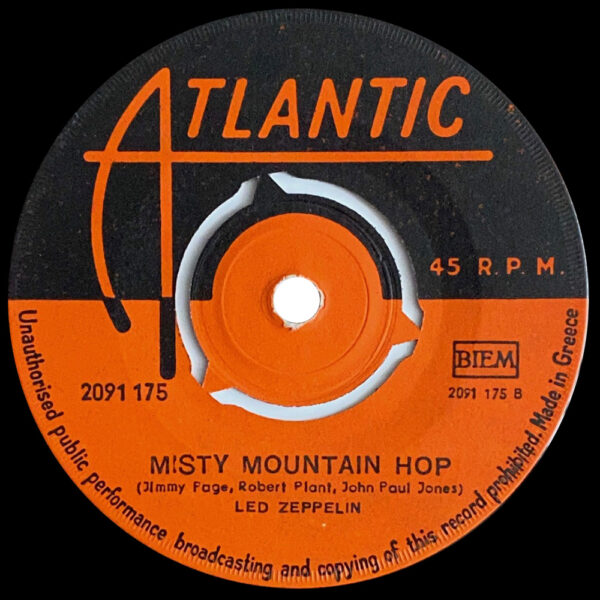 Single <br>Greece (2091 175) <br>Black Dog / Misty Mountain Hop (#1) - Image 2