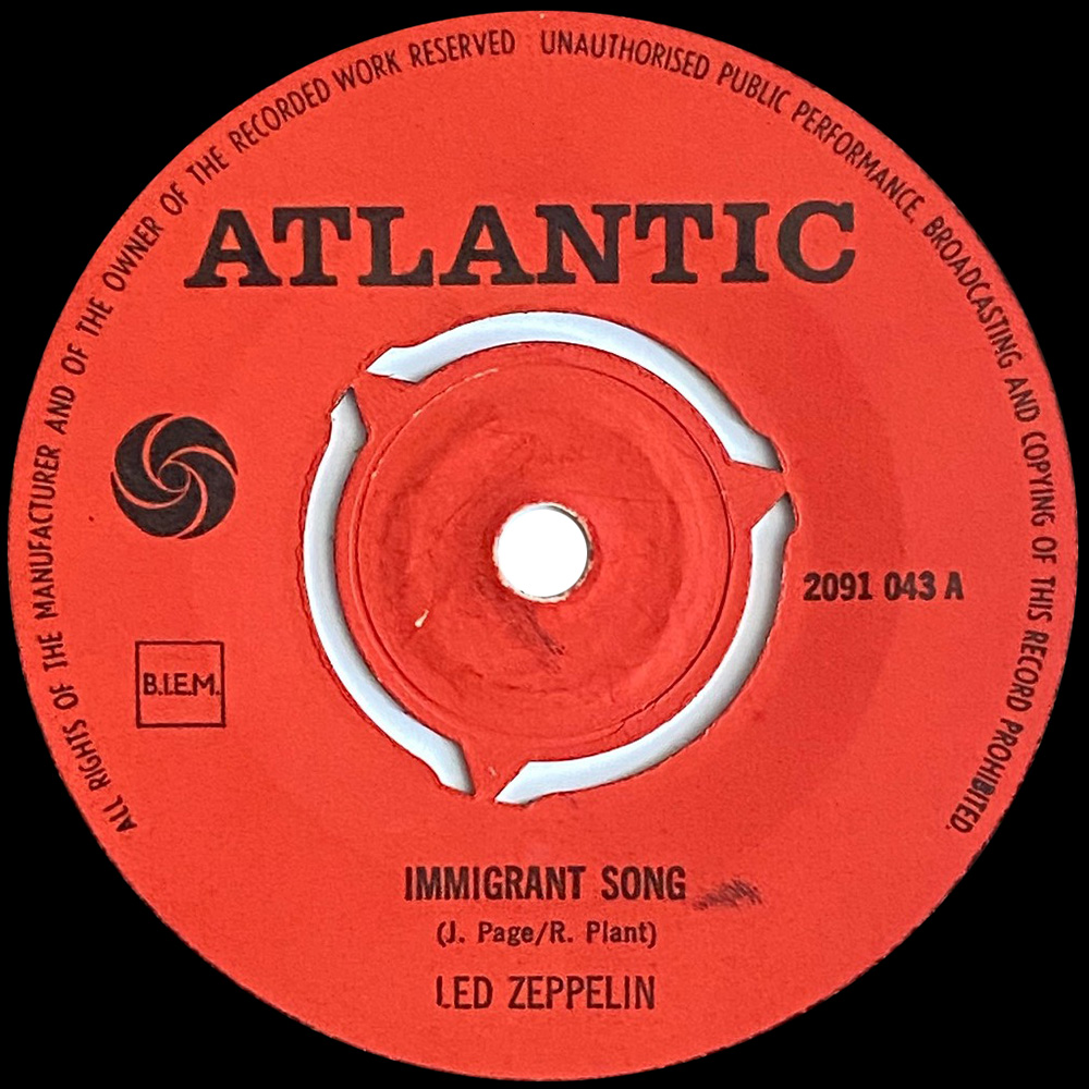 Single <br>Holland (2091 043) <br>Immigrant Song / Hey, Hey What Can I Do (#4) - Image 3