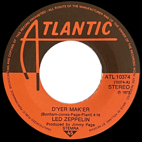 Single <br>Holland (ATL 10374) <br>D'yer Mak'er / Gallows Pole (#2) - Image 3