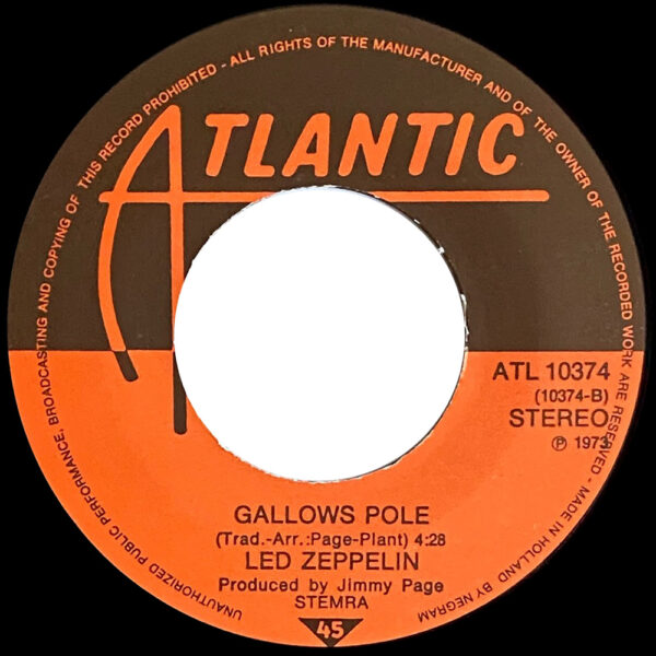 Single <br>Holland (ATL 10374) <br>D'yer Mak'er / Gallows Pole (#2) - Image 4