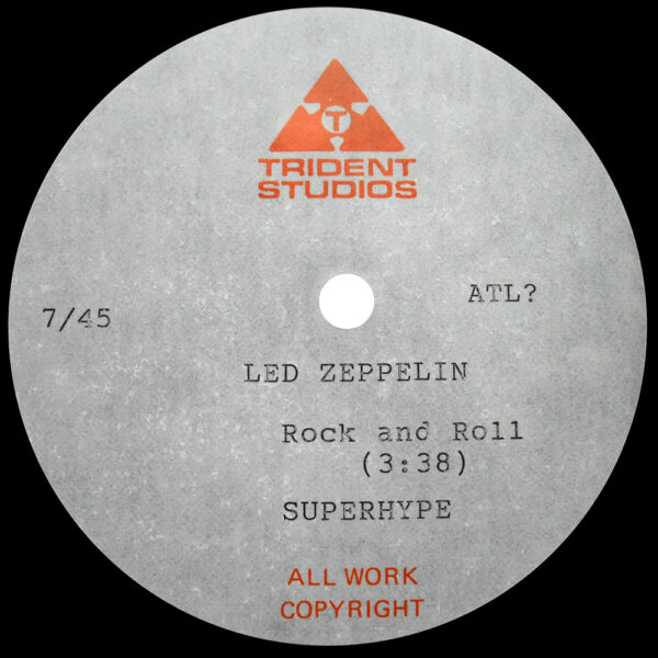 Single <br>United Kingdom (N/A) <br>Rock and Roll, 10" (Acetate)