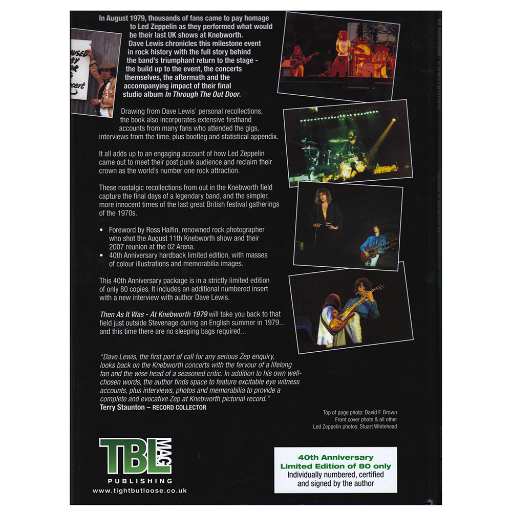 Book <br>Then as it Was - at Knebworth 1979, 2019 (UK) - Image 3