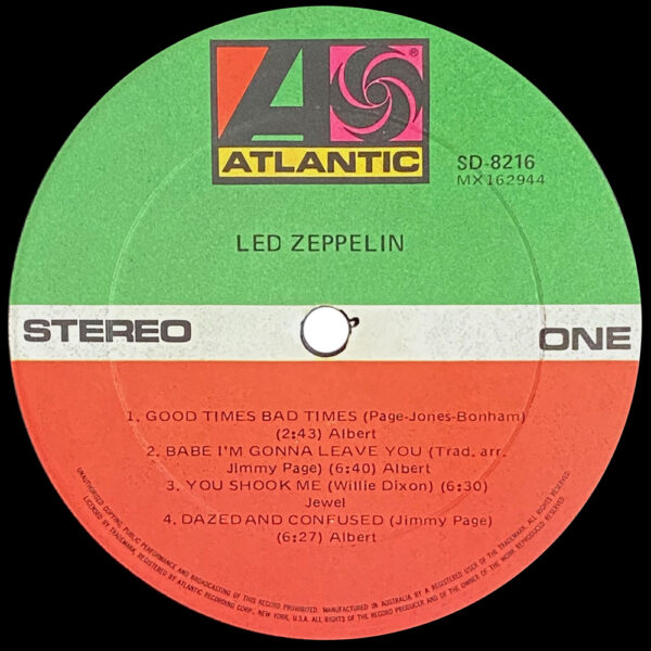 LP <br>Led Zeppelin <br>Australia (SD 8216) #3 - Image 3