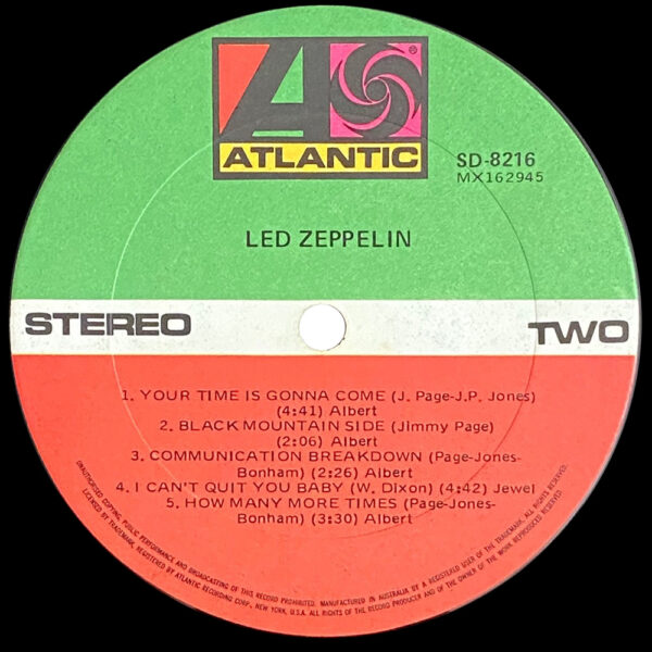 LP <br>Led Zeppelin <br>Australia (SD 8216) #3 - Image 4