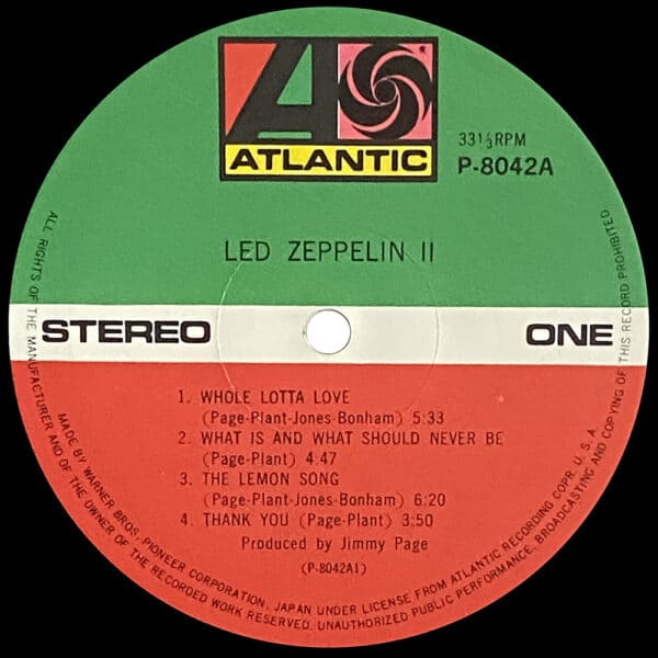 LP <br>Led Zeppelin II <br>Japan (P–8042A) #2 - Image 4
