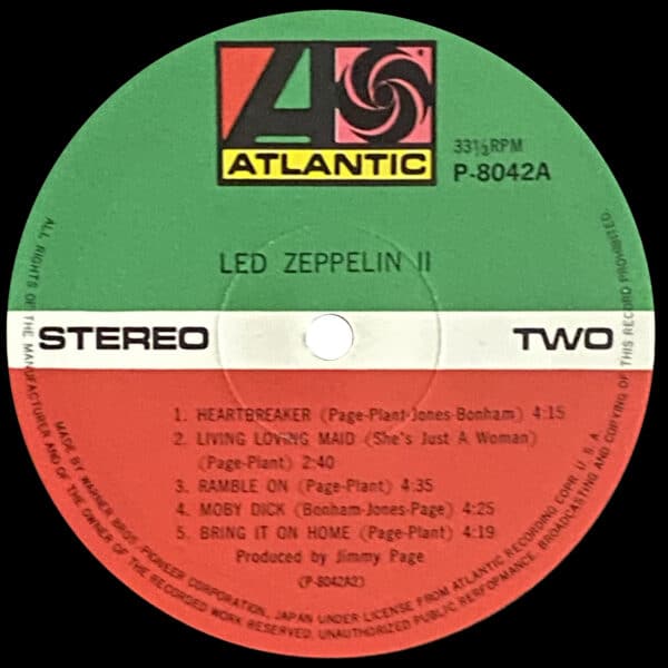 LP <br>Led Zeppelin II <br>Japan (P–8042A) #2 - Image 5