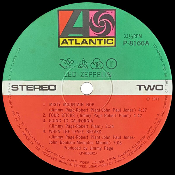 LP <br>Led Zeppelin IV <br>Japan (P-8166A) #2 - Image 5