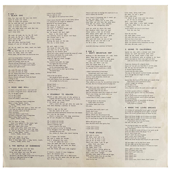 LP <br>Led Zeppelin IV <br>Japan (P-8166A) #2 - Image 9