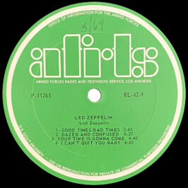 LP <br>Led Zeppelin <br>USA (RL-42-9) Promo