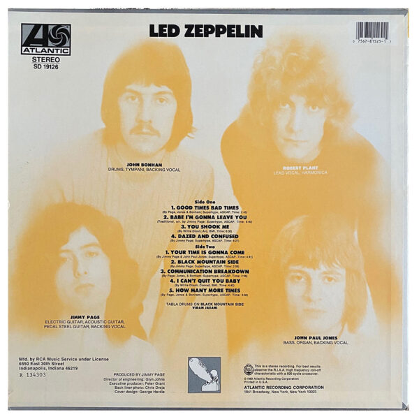 LP <br>Led Zeppelin <br>USA, RCA (SD 19126) - Image 2