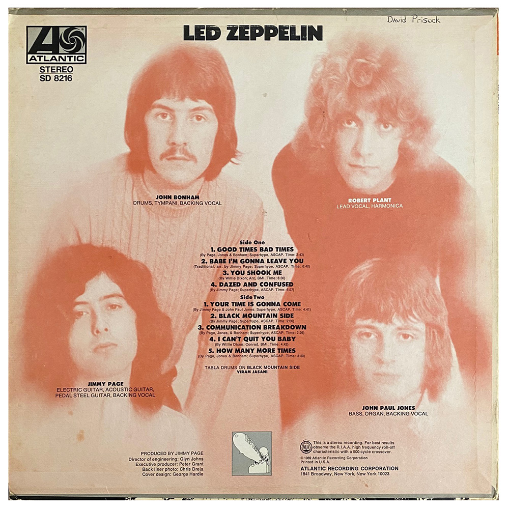 LP <br>Led Zeppelin <br>USA, ATCO Labels (SD 8216) - Image 2