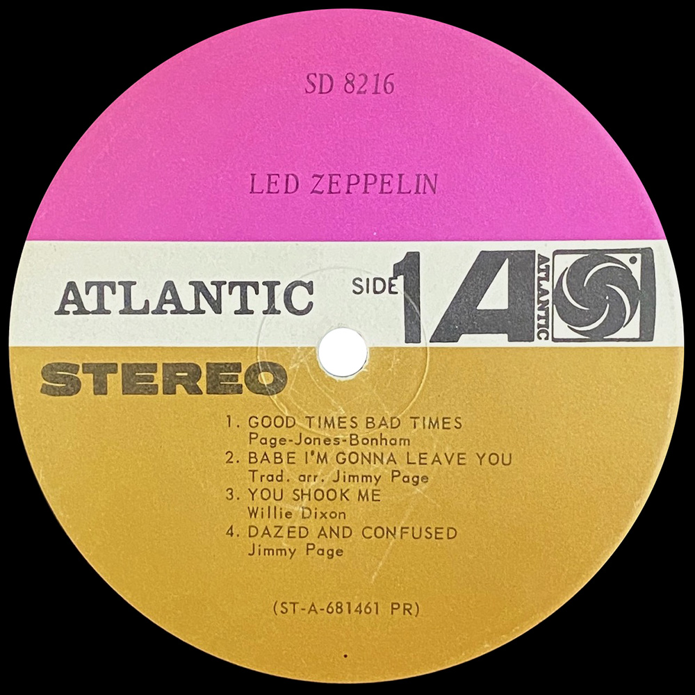LP <br>Led Zeppelin <br>USA, ATCO Labels (SD 8216) - Image 3