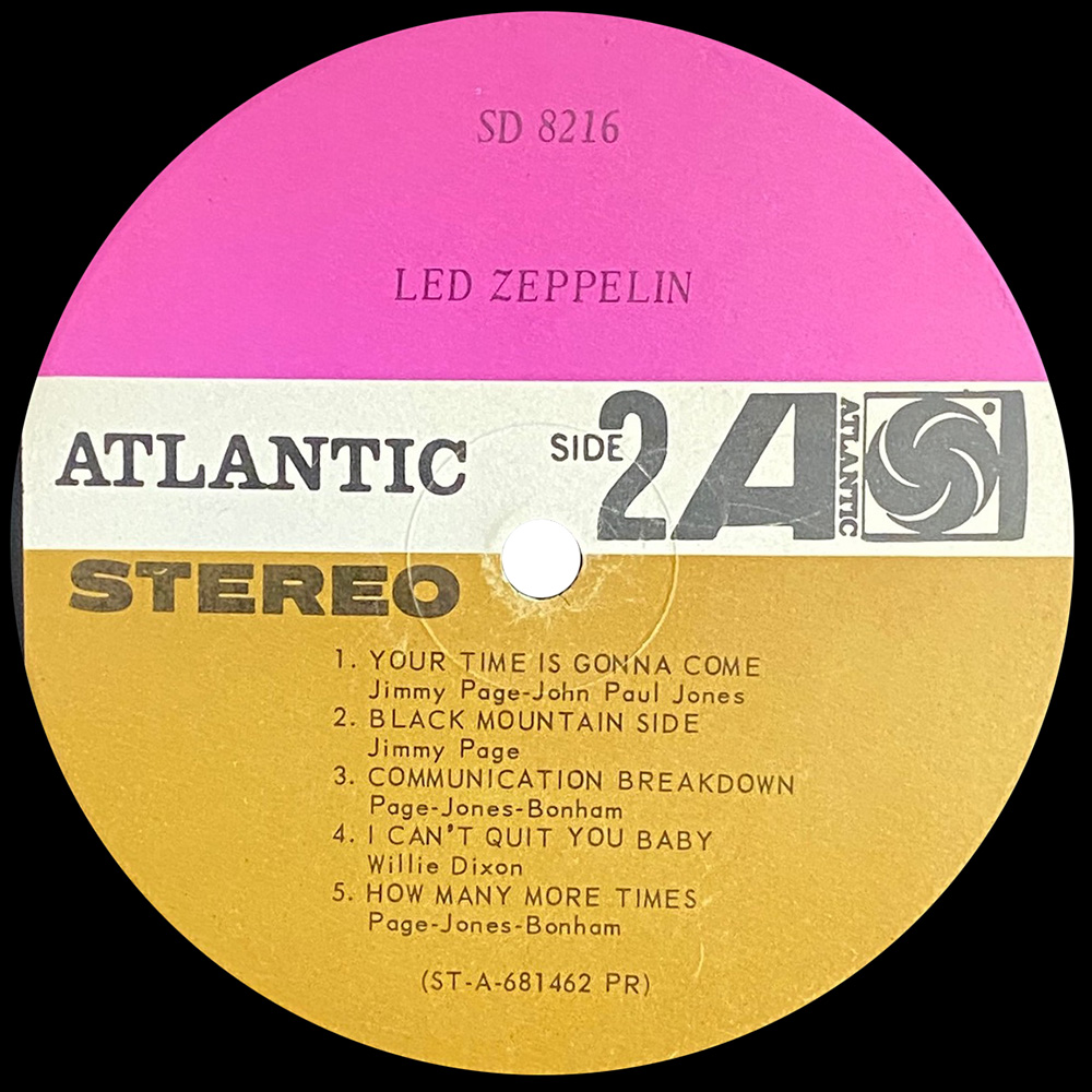 LP <br>Led Zeppelin <br>USA, ATCO Labels (SD 8216) - Image 4