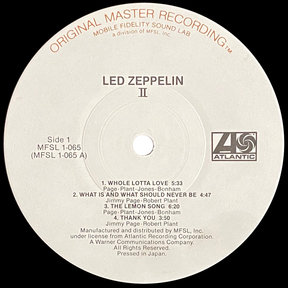 LP <br>Led Zeppelin II <br>USA (MFSL 1-065) - Image 3