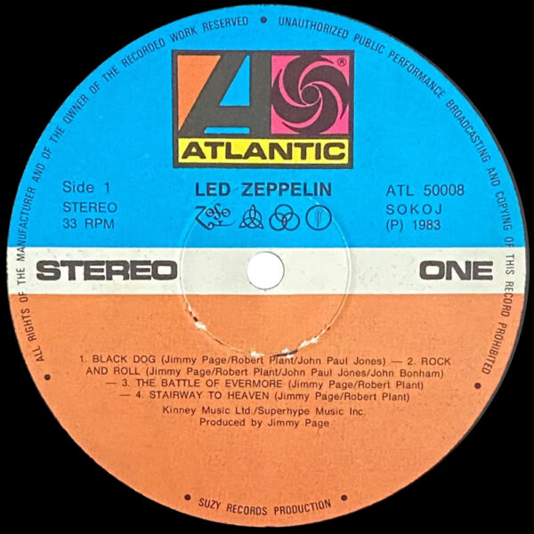 LP <br>Led Zeppelin IV <br>Yugoslavia (ATL 50008) - Image 3