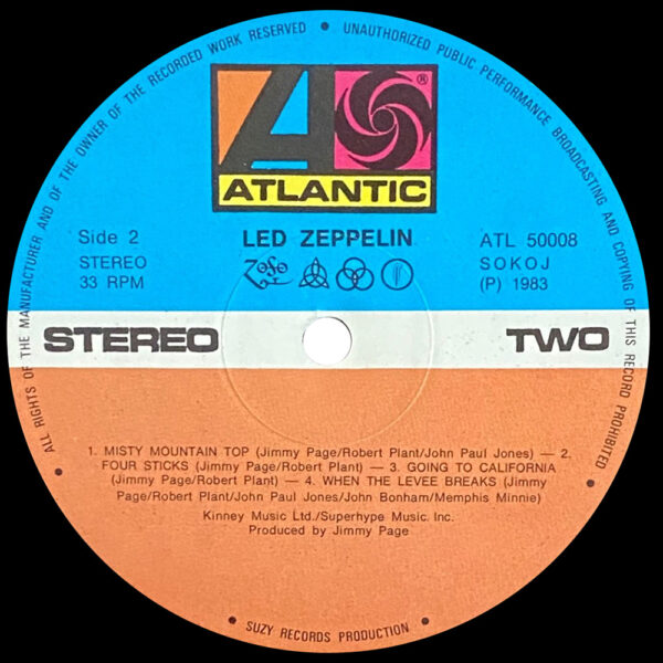 LP <br>Led Zeppelin IV <br>Yugoslavia (ATL 50008) - Image 4