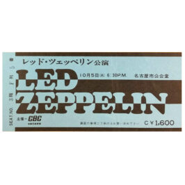 Concert Ticket <br>1972.10.05 <br>Nagoya, JP