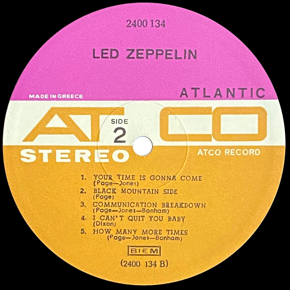 LP <br>Led Zeppelin <br>Greece (2400 134) #1 - Image 4