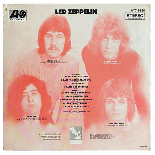 LP <br>Led Zeppelin <br>South Africa (ATC 9180) #4 - Image 2