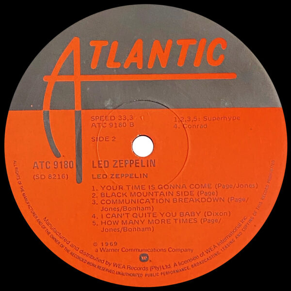 LP <br>Led Zeppelin <br>South Africa (ATC 9180) #4 - Image 4