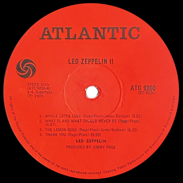 LP <br>Led Zeppelin II <br>South Africa (ATC 9200) #1 - Image 4