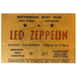 Concert Ticket <br>1971.03.21 <br>Nottingham, UK