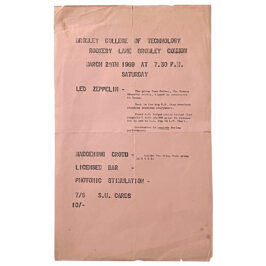 Concert Advertisement <br>1969.03.29 <br>Bromley, UK (Handbill)