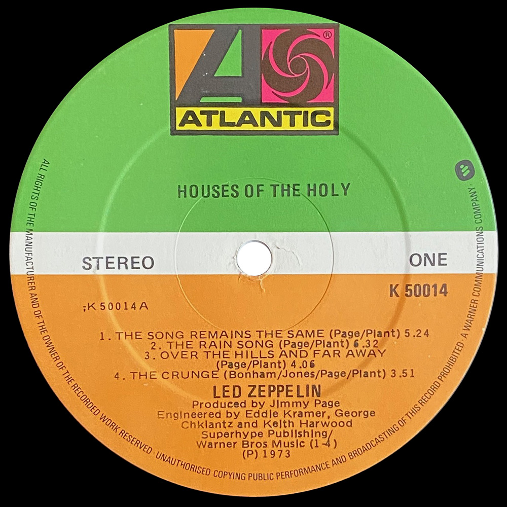 LP <br>Houses of the Holy <br>UK, Mispressing (50014) - Image 3