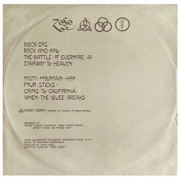 LP <br>Led Zeppelin IV <br>UK, Colored Vinyl (K50008) #2 - Image 7