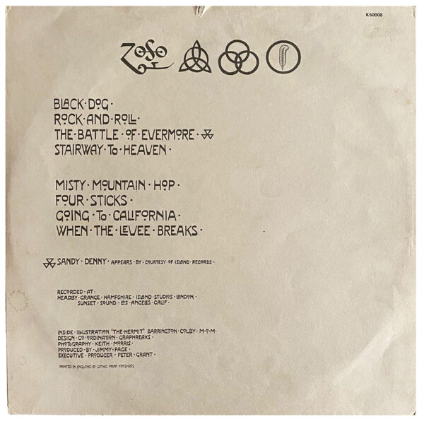 LP <br>Led Zeppelin IV <br>UK, Colored Vinyl (K50008) #5 - Image 7
