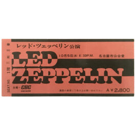 Concert Ticket <br>1972.10.05 <br>Nagoya, JP