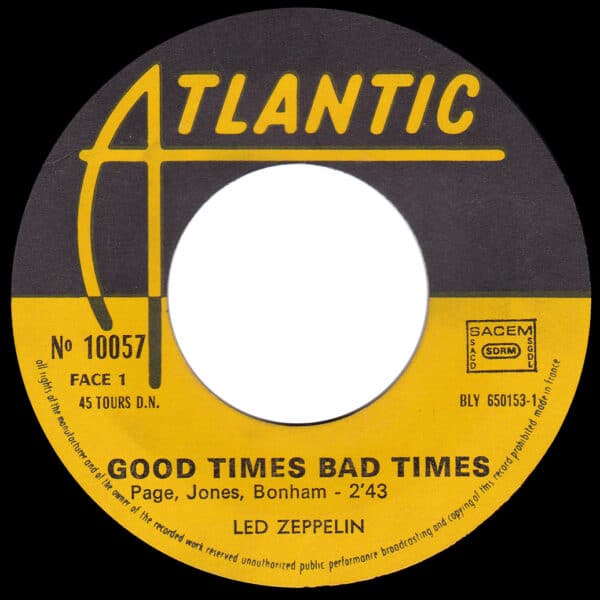 Single <br>France (10057) <br>Good Times Bad Times / Communication Breakdown (#2) - Image 3