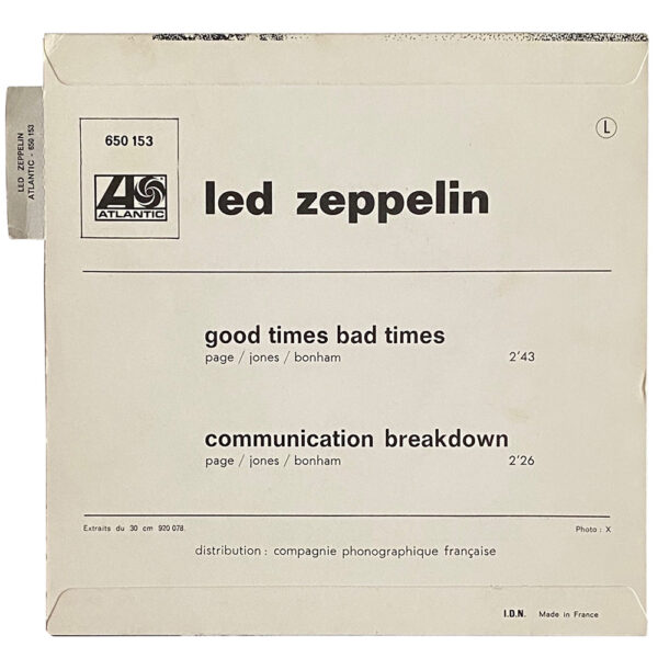 Single <br>France (650153) <br>Good Times Bad Times / Communication Breakdown (#1) - Image 2